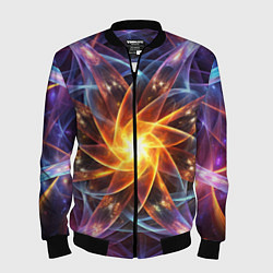 Бомбер мужской Закрученная абстракция, цвет: 3D-черный