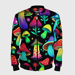 Мужской бомбер Биолюминесцентные кислотные грибы