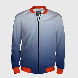 Бомбер мужской Бело синий градиент, цвет: 3D-красный