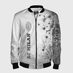 Бомбер мужской AC Milan - white gradient по-вертикали, цвет: 3D-черный