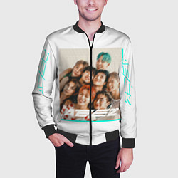 Бомбер мужской Ateez участники, цвет: 3D-черный — фото 2