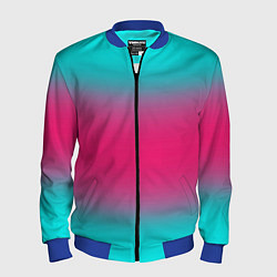 Бомбер мужской Градиент текстура неон, цвет: 3D-синий