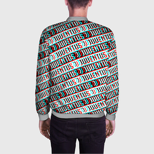 Мужской бомбер Ювентус глитч паттерн / 3D-Меланж – фото 4