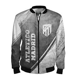 Мужской бомбер Atletico Madrid - grey gradient вертикально