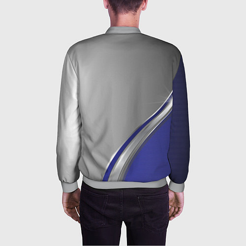 Мужской бомбер Tesla abstraction auto / 3D-Меланж – фото 4