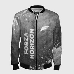 Бомбер мужской Forza Horizon - grey gradient вертикально, цвет: 3D-черный