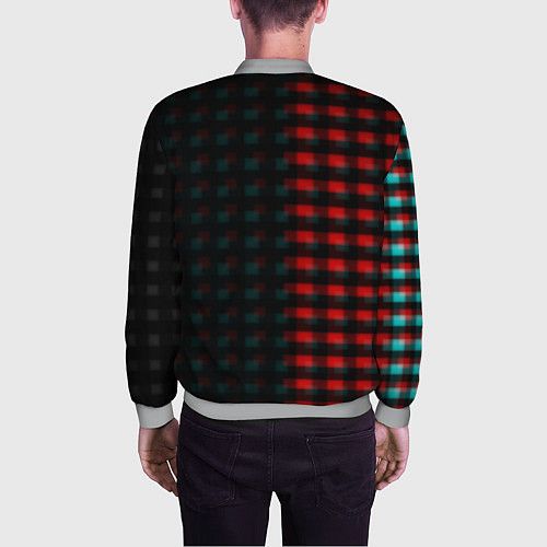 Мужской бомбер Sally face текстура глитч / 3D-Меланж – фото 4