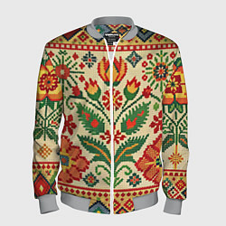 Мужской бомбер Славянский узор и орнамент