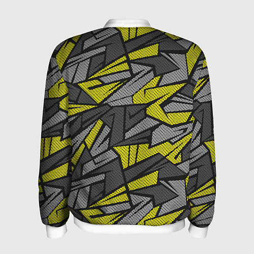 Мужской бомбер Абстрактный геометрический паттерн / 3D-Белый – фото 2