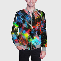 Бомбер мужской Цветные краски абстракция, цвет: 3D-меланж — фото 2