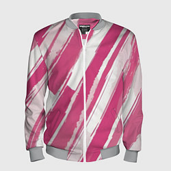 Мужской бомбер Розовые полосы