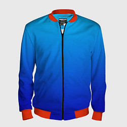 Бомбер мужской Голубой градиент, цвет: 3D-красный
