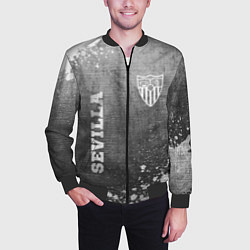 Бомбер мужской Sevilla - grey gradient вертикально, цвет: 3D-черный — фото 2