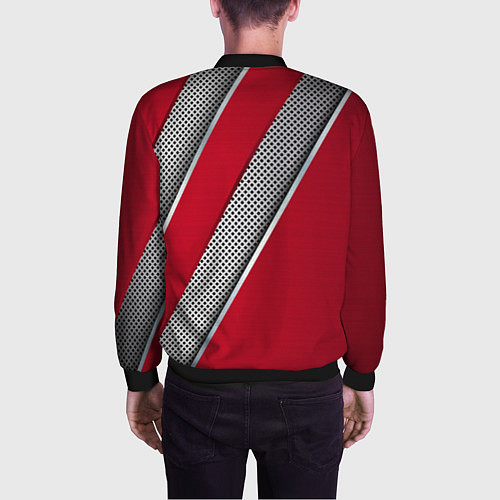 Мужской бомбер Mercedes carbon / 3D-Черный – фото 4