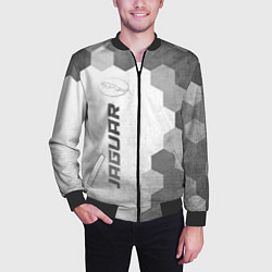 Бомбер мужской Jaguar - white gradient по-вертикали, цвет: 3D-черный — фото 2
