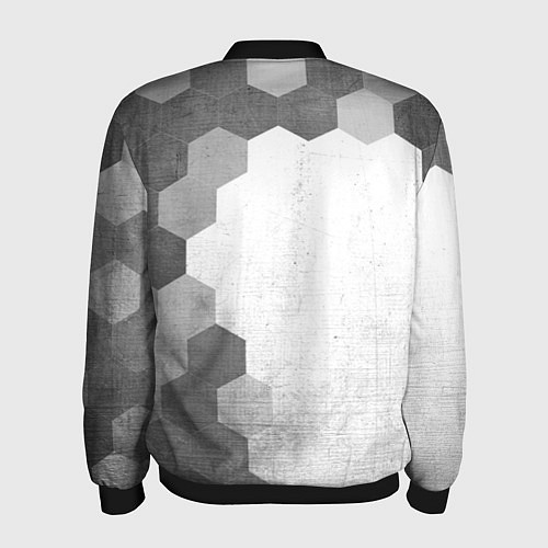 Мужской бомбер Jaguar - white gradient по-вертикали / 3D-Черный – фото 2