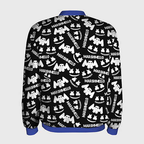 Мужской бомбер Marshmello pattern music / 3D-Синий – фото 2