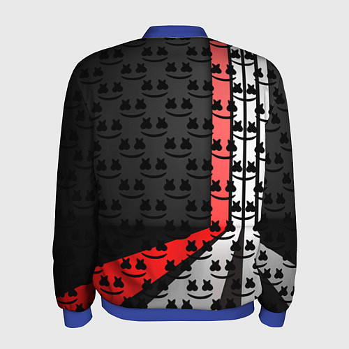 Мужской бомбер Marshmello pattern / 3D-Синий – фото 2