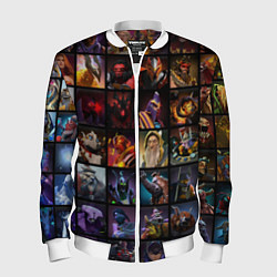 Бомбер мужской Dota 2 - все персонажи, цвет: 3D-белый