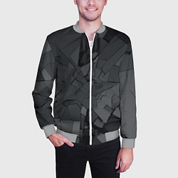 Бомбер мужской Трещины, цвет: 3D-меланж — фото 2
