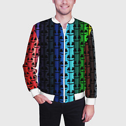 Бомбер мужской Marshmello gradient, цвет: 3D-белый — фото 2