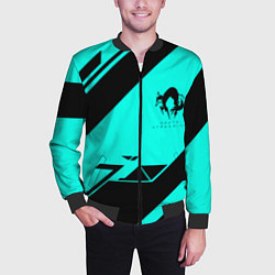 Бомбер мужской Deathstranding geometry, цвет: 3D-черный — фото 2