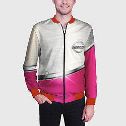 Бомбер мужской Nissan auto metal, цвет: 3D-красный — фото 2