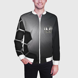 Бомбер мужской Honda metal auto, цвет: 3D-белый — фото 2