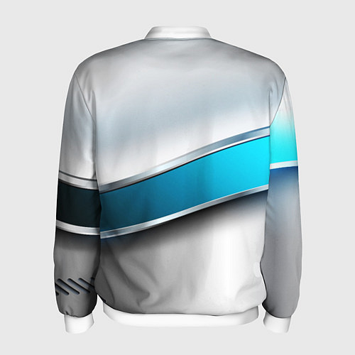 Мужской бомбер Mazda geometry auto / 3D-Белый – фото 2