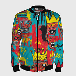 Мужской бомбер Абстракция в стиле баския