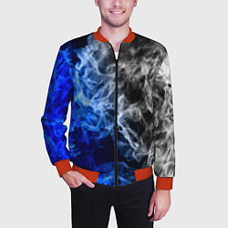 Бомбер мужской Столкновение дыма, цвет: 3D-красный — фото 2