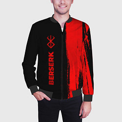 Бомбер мужской Berserk - red gradient по-вертикали, цвет: 3D-черный — фото 2