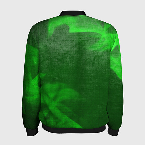 Мужской бомбер Roblox - green gradient вертикально / 3D-Черный – фото 2