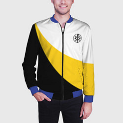 Бомбер мужской Мы русские с нами Бог малый черный кцк Николай II, цвет: 3D-синий — фото 2