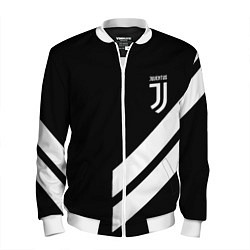 Бомбер мужской Juventus line white, цвет: 3D-белый