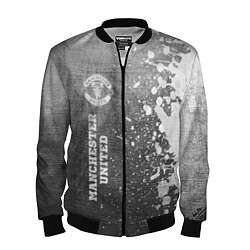 Бомбер мужской Manchester United - grey gradient по-вертикали, цвет: 3D-черный