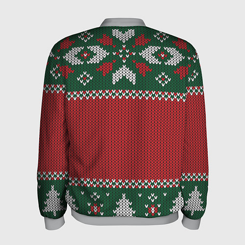 Мужской бомбер Knitted Christmas Pattern / 3D-Меланж – фото 2