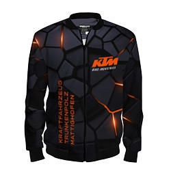 Бомбер мужской KTM - плиты с эффектом свечения, цвет: 3D-черный
