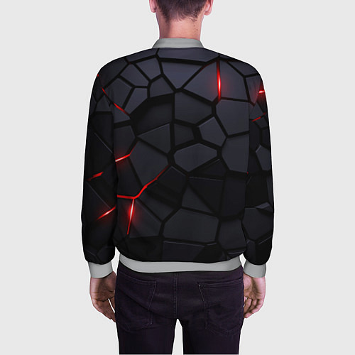 Мужской бомбер Bimoto - плиты с эффектом свечения / 3D-Меланж – фото 4