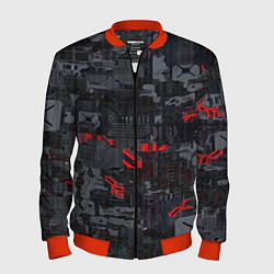 Бомбер мужской Микроплата, цвет: 3D-красный