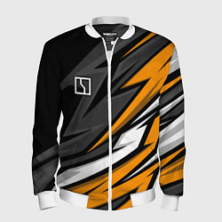 Бомбер мужской Zeekr - orange colors, цвет: 3D-белый