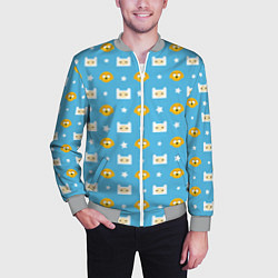 Бомбер мужской Время приключений паттерн, цвет: 3D-меланж — фото 2