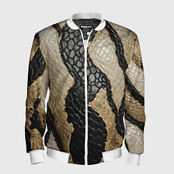 Мужской бомбер В коже рептилии