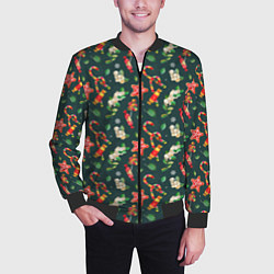 Бомбер мужской Сладости и лакомства, цвет: 3D-черный — фото 2