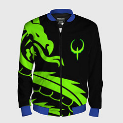 Мужской бомбер Квейк кислотный дракон лого