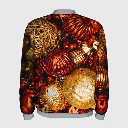 Мужской бомбер Новогоднее ёлочное украшение / 3D-Меланж – фото 2
