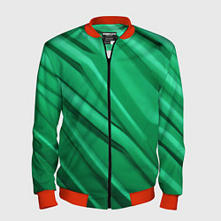 Мужской бомбер Зелёный пластик