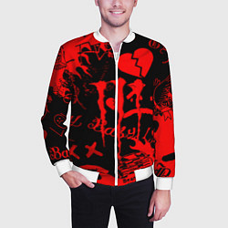 Бомбер мужской Lil peep monster energy, цвет: 3D-белый — фото 2