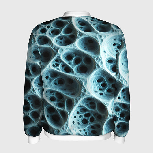 Мужской бомбер Белая пористая структура / 3D-Белый – фото 2