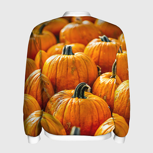 Мужской бомбер Много тыкв / 3D-Белый – фото 2